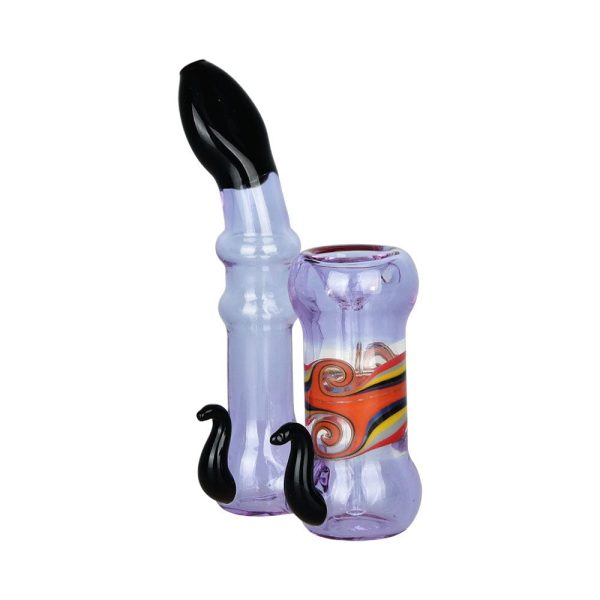 Passing Thoughts Sherlock Bubbler Pipe w  Horns | 4.5  Online Hot Sale