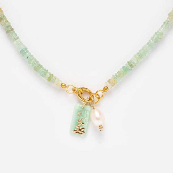 Beaded Gemstone Charm Holder Necklace For Cheap