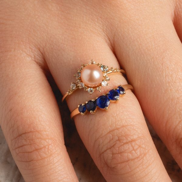 14k Pastel Pink Pearl Statement Ring Supply - Image 5