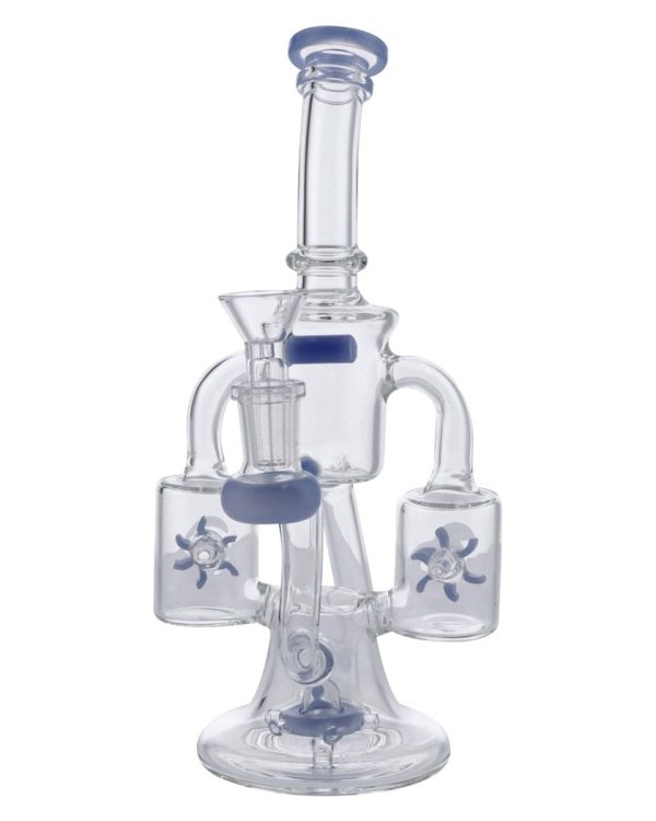 Dual Propeller Perc Recycler Bong Fashion - Image 2
