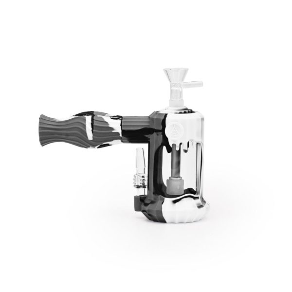 6   Duality Silicone Dual Use Bubbler - Black & White Marble Cheap