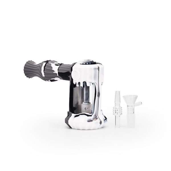 6   Duality Silicone Dual Use Bubbler - Black & White Marble Cheap - Image 2