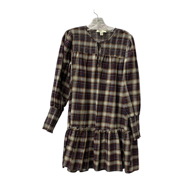 Dress Casual Short By Chelsea And Violet In Blue & Brown, Size:M For Cheap