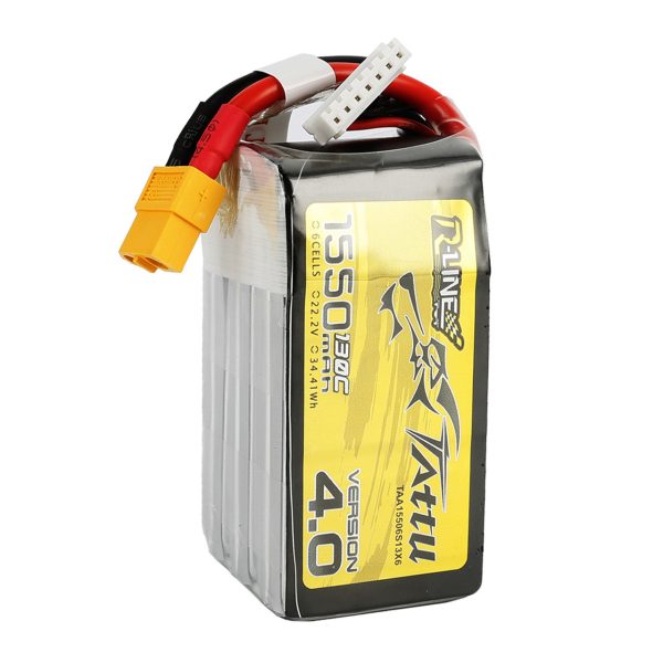 R-Line Version 4.0 6S 1550mAh 130C LiPo Battery with XT60 Connector on Sale - Image 2